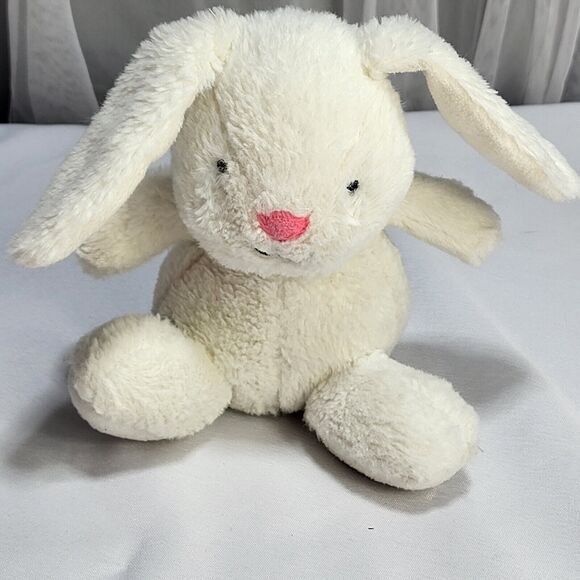 Carters Precious Firsts White Bunny Rabbit 6" Plush Stuffed Baby Toy - Picture 2 of 10